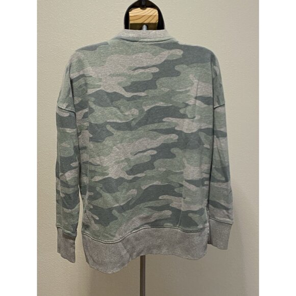 Time and Tru Womens S (4-6) Top Thin Sweatshirt Cotton Blend Camo Oversized - Picture 7 of 9